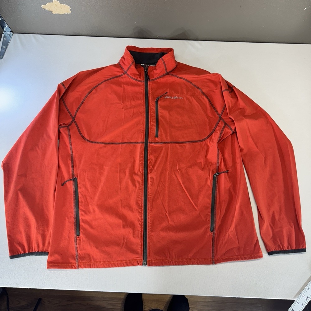 Eddie Bauer‎ Stratify Soft Shell Jacket Mens Extra Large XL Red Lightweight